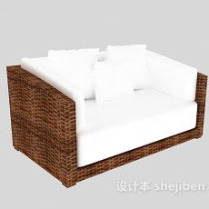 藤椅沙發3d模型下載